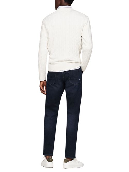 Maglioncino avorio in cotone bio Tommy Hilfiger | MW0MW33132Z00